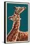 Giraffe-Lantern Press-Framed Stretched Canvas