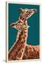 Giraffe-Lantern Press-Stretched Canvas