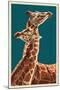 Giraffe-Lantern Press-Mounted Art Print