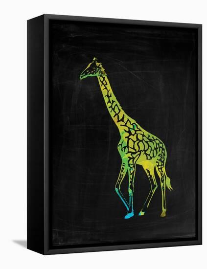 Giraffe-Victoria Brown-Framed Stretched Canvas