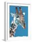 Giraffe-Mark Adlington-Framed Premium Giclee Print