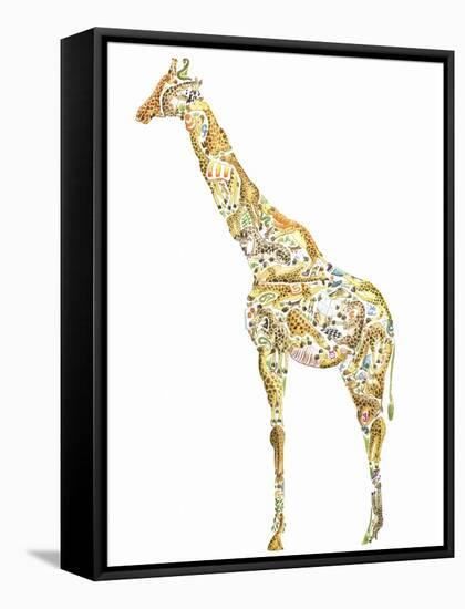 Giraffe-Louise Tate-Framed Stretched Canvas
