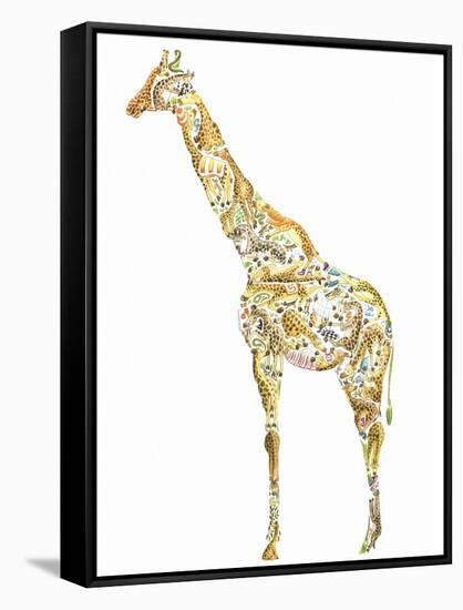 Giraffe-Louise Tate-Framed Stretched Canvas