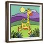 Giraffe-Denny Driver-Framed Giclee Print