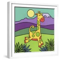 Giraffe-Denny Driver-Framed Giclee Print