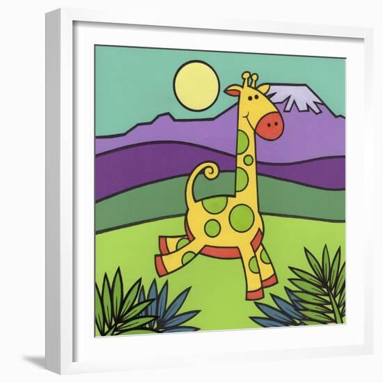 Giraffe-Denny Driver-Framed Giclee Print