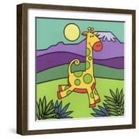 Giraffe-Denny Driver-Framed Giclee Print