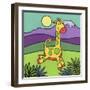 Giraffe-Denny Driver-Framed Giclee Print