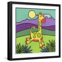 Giraffe-Denny Driver-Framed Giclee Print