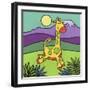 Giraffe-Denny Driver-Framed Giclee Print