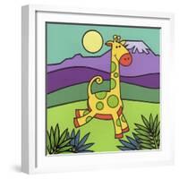 Giraffe-Denny Driver-Framed Giclee Print