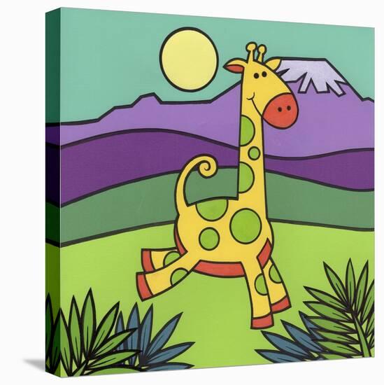 Giraffe-Denny Driver-Stretched Canvas