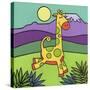 Giraffe-Denny Driver-Stretched Canvas