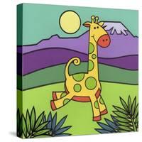 Giraffe-Denny Driver-Stretched Canvas