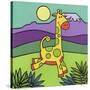 Giraffe-Denny Driver-Stretched Canvas