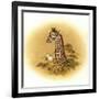 Giraffe-Peggy Harris-Framed Giclee Print