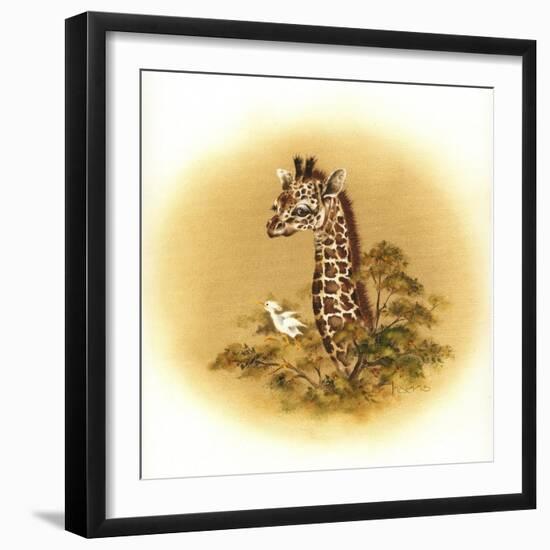 Giraffe-Peggy Harris-Framed Giclee Print