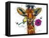 Giraffe-Karrie Evenson-Framed Stretched Canvas