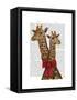 Giraffes and Bow-Fab Funky-Framed Stretched Canvas