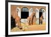 Giraffes at the London Zoo in Regent Park-Kamira-Framed Photographic Print