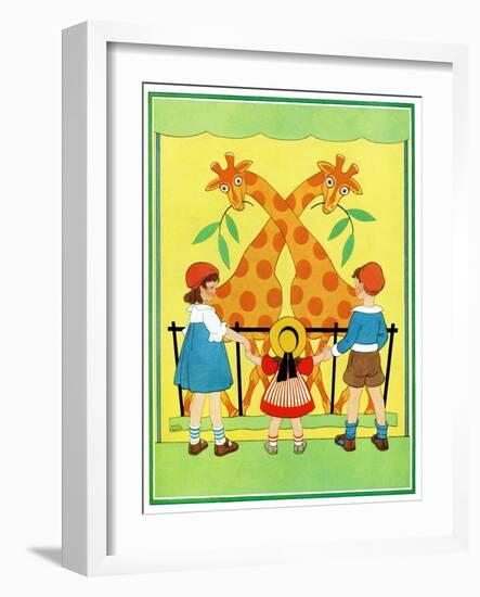 Giraffes - Child Life-Hazel Frazee-Framed Giclee Print