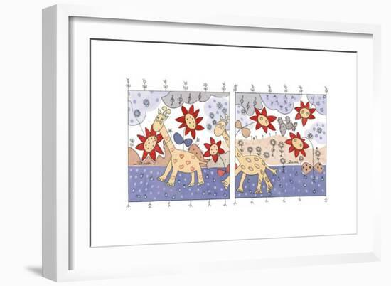 Giraffes I-Marta Arnau-Framed Art Print