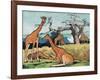 Giraffes, Illustration from 'Pads, Paws and Claws', 1924-null-Framed Giclee Print