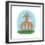 Giraffes In Love-Ashley Santoro-Framed Giclee Print