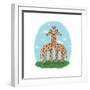 Giraffes In Love-Ashley Santoro-Framed Giclee Print