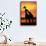 Giraffes Silhouettes at Sunset-null-Framed Stretched Canvas displayed on a wall