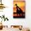 Giraffes Silhouettes at Sunset-null-Stretched Canvas displayed on a wall