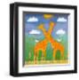 Giraffes-Linda Edwards-Framed Art Print