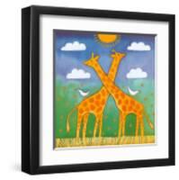 Giraffes-Linda Edwards-Framed Art Print