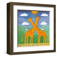 Giraffes-Linda Edwards-Framed Art Print