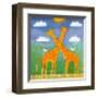 Giraffes-Linda Edwards-Framed Art Print