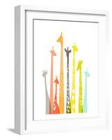 Giraffes-The Paper Nut-Framed Art Print