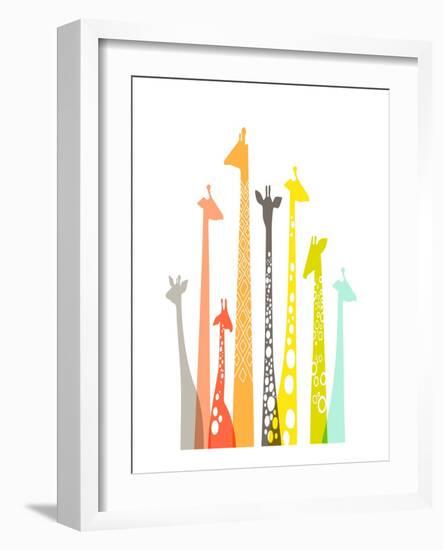 Giraffes-The Paper Nut-Framed Art Print