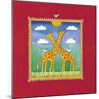 Giraffes-Linda Edwards-Mounted Giclee Print