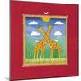 Giraffes-Linda Edwards-Mounted Giclee Print