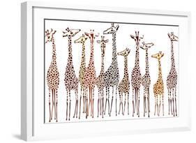 Giraffes-Milovelen-Framed Art Print