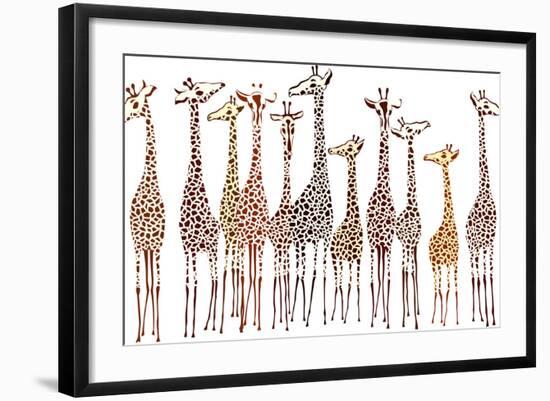 Giraffes-Milovelen-Framed Art Print