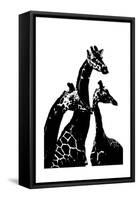 Giraffes-Alex Cherry-Framed Stretched Canvas