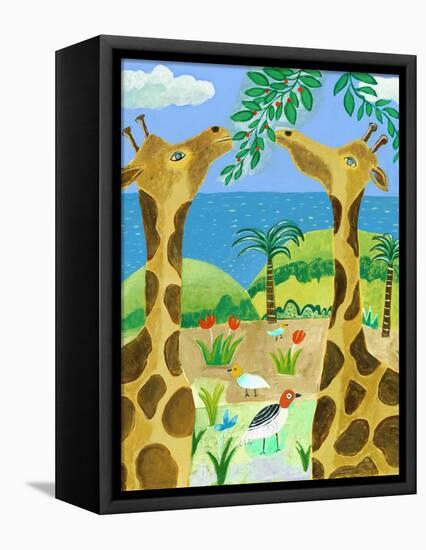 Giraffes-Nathaniel Mather-Framed Stretched Canvas