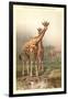 Giraffes-null-Framed Art Print