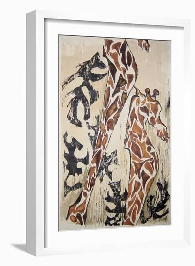 Giraffes-Norma Kramer-Framed Art Print