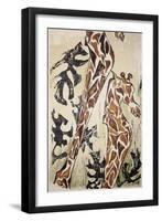 Giraffes-Norma Kramer-Framed Art Print