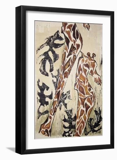 Giraffes-Norma Kramer-Framed Art Print