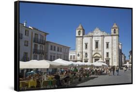 Giraldo Square and St. Anton's Church, Evora, UNESCO World Heritage Site, Portugal, Europe-Richard Maschmeyer-Framed Stretched Canvas