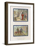 Girart Sits by a Fire Behind Count Liziart and Girart Meets a Squire-null-Framed Giclee Print