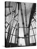 Girders Spanning Space in Dome Pattern, Construction of Palomar Telescope, Mt. Wilson Observatory-Margaret Bourke-White-Stretched Canvas